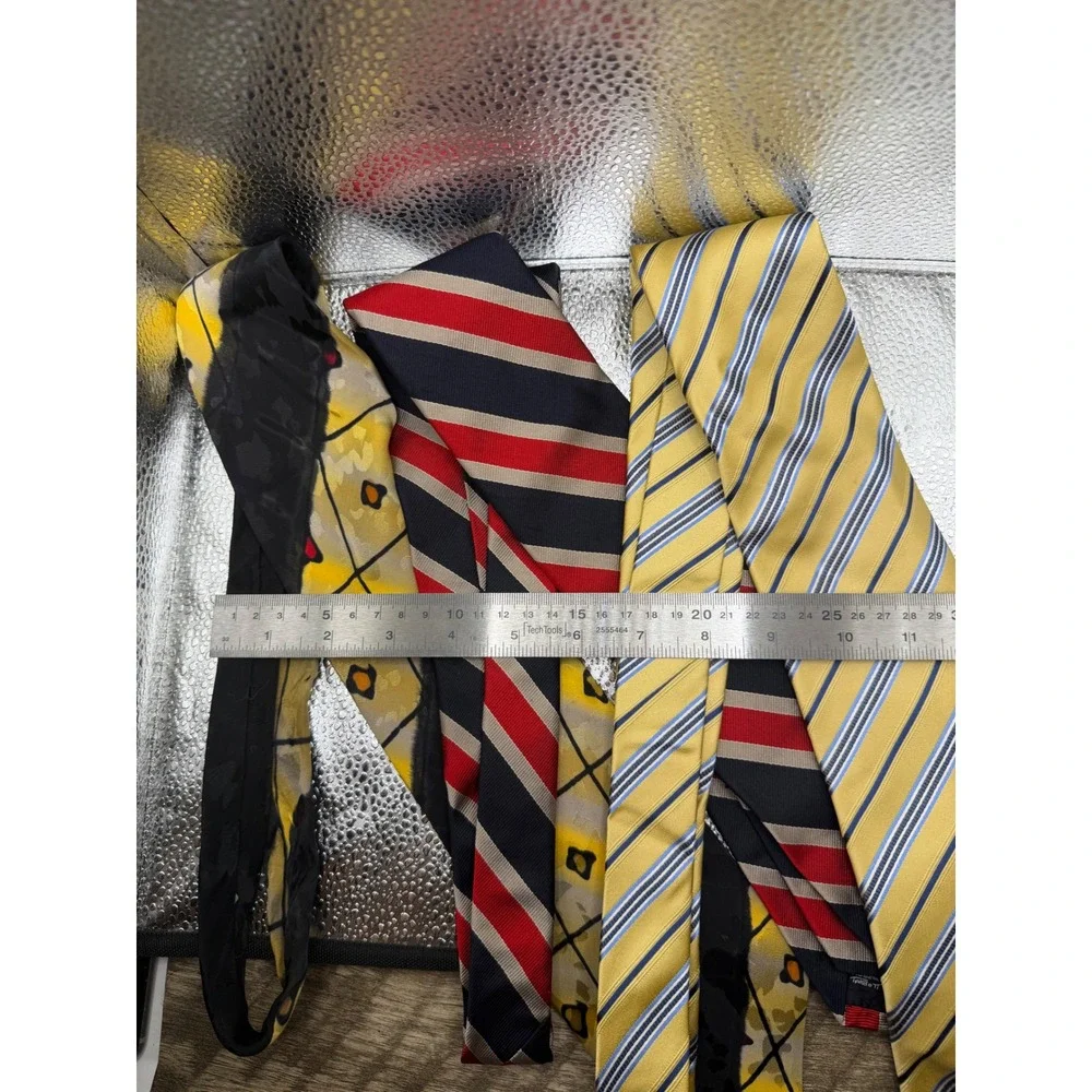 Mens Designer Tie Bundle Robert Talbott Robert Daskal Geoffrey Beene Silk Lot 3